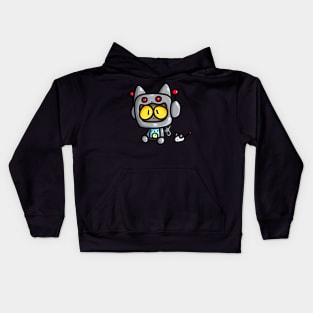 Beep Boop Robot Cat Kids Hoodie